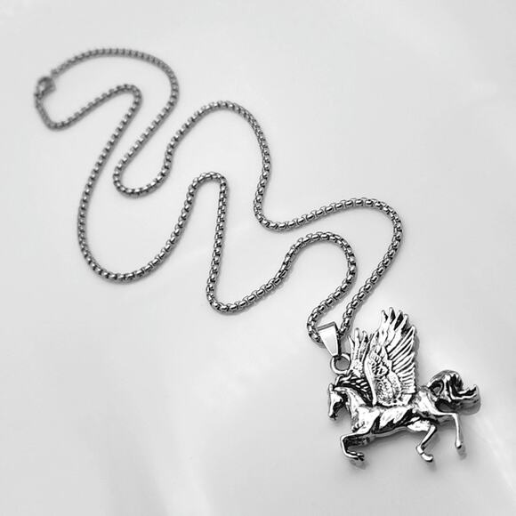 Stainless Steel Pegasus Necklace Pendant - Picture 5 of 7